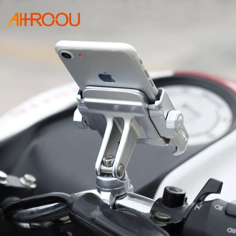 العالمي دراجة نارية من سبائك الألومنيوم حامل هاتف ل iPhoneX 8 7 6 s دعم الهاتف موتو حامل ل GPS الدراجة المقود حامل