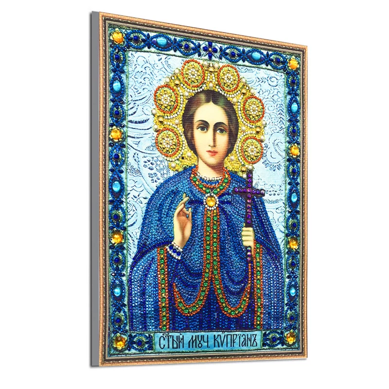 RUBOS DIY Diamond Painting Icons Theotokos Jerusalem Religion Diamond Embroidery 5D Big Bead Pearls Glass Mosaic 3D Crystal Sale (19)