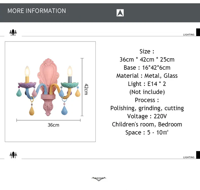米度儿童房灯创意水晶壁灯现代简约彩色客厅电视墙壁灯北欧灯具-tmall_11