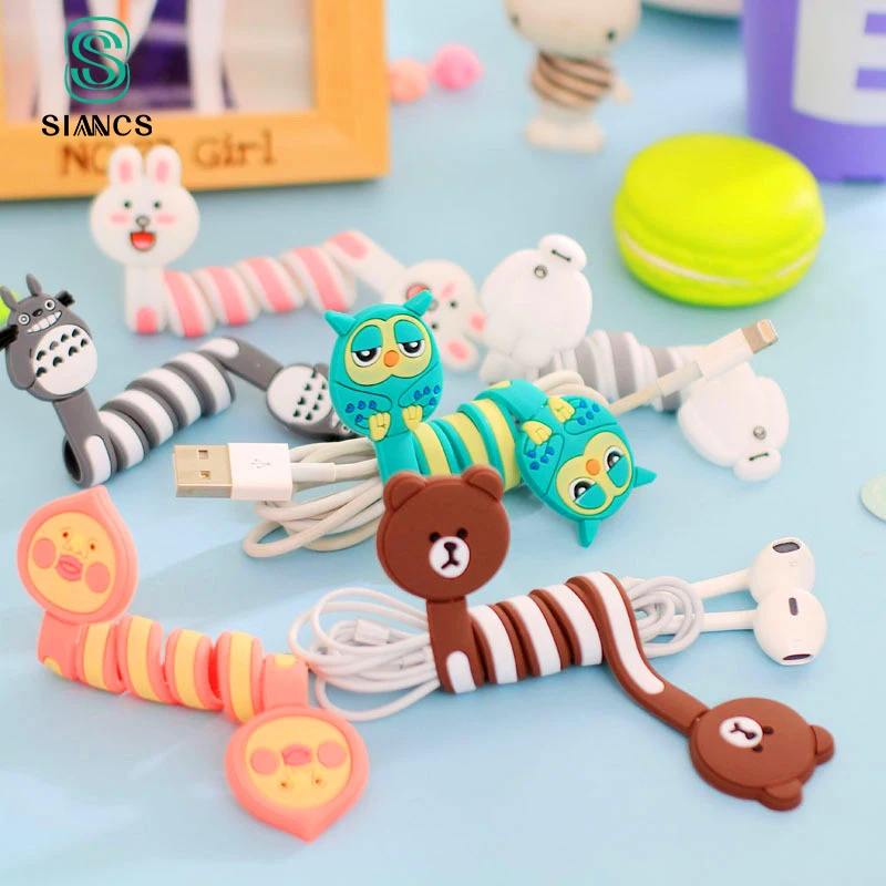 Cute Cartoon Earphone Wire Cord font b Cable b font font b Winder b font Organizer