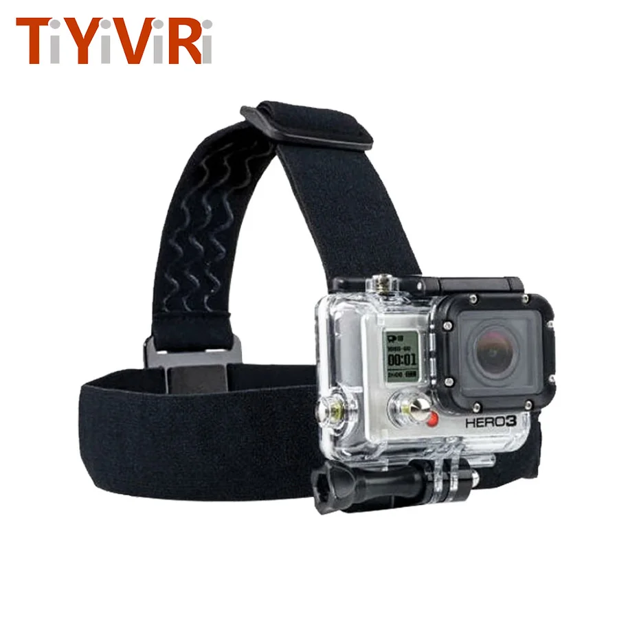 Goedkoop Voor Go Pro Mount Riem Verstelbare Hoofdband Band Sessie voor Gopro Hero 6 5 4 3 SJCAM Xiaomi Yi 4 k Actie Camera Accessoires