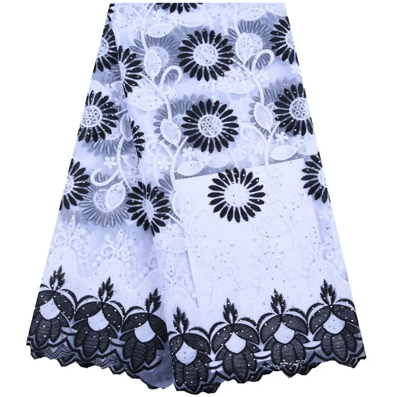 Latest French Mesh Lace Fabric Top Seiilng African Silk Milk Fashion Nigerian lace With Stones For DressA1552 | Дом и сад