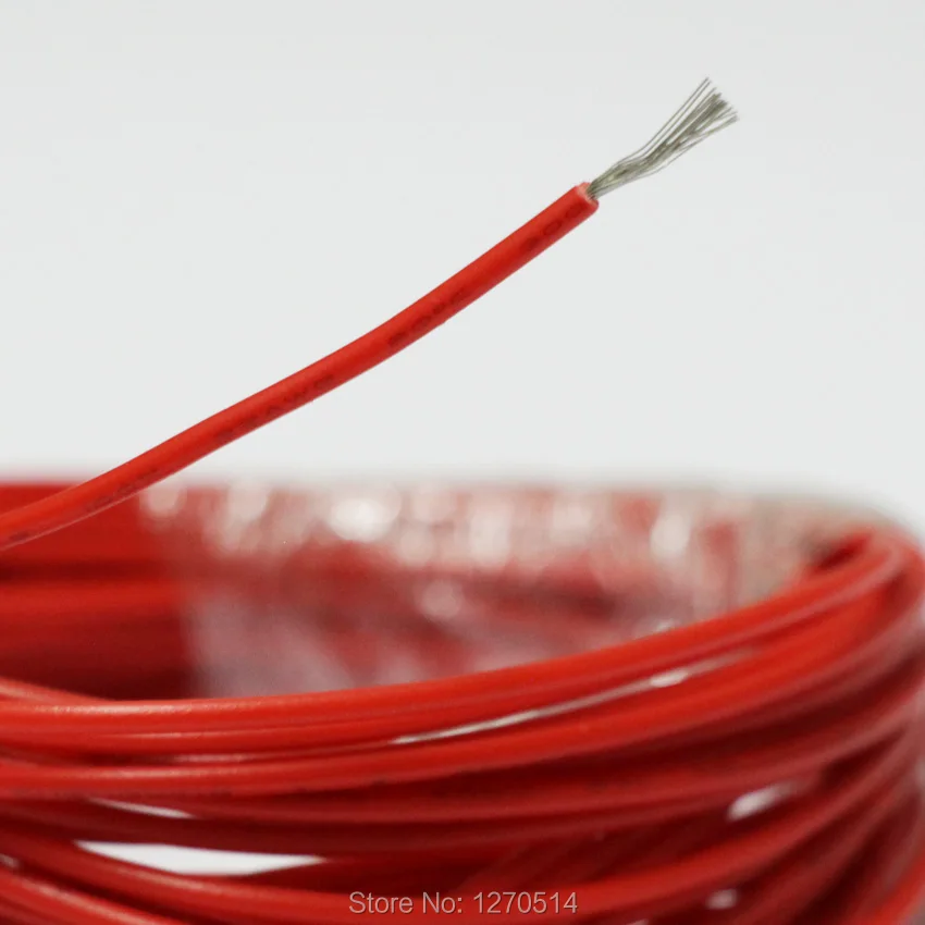 Tinned copper 22AWG red cable electric wire PVC insulated 22 awg Electric cable font b LED