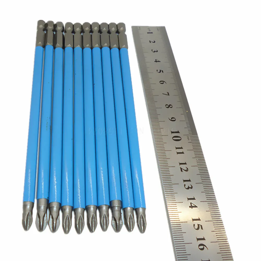 PH2 150mm Anti Slip S2 Steel Magnetic Hex 14 Shank Screwdriver Bits Set