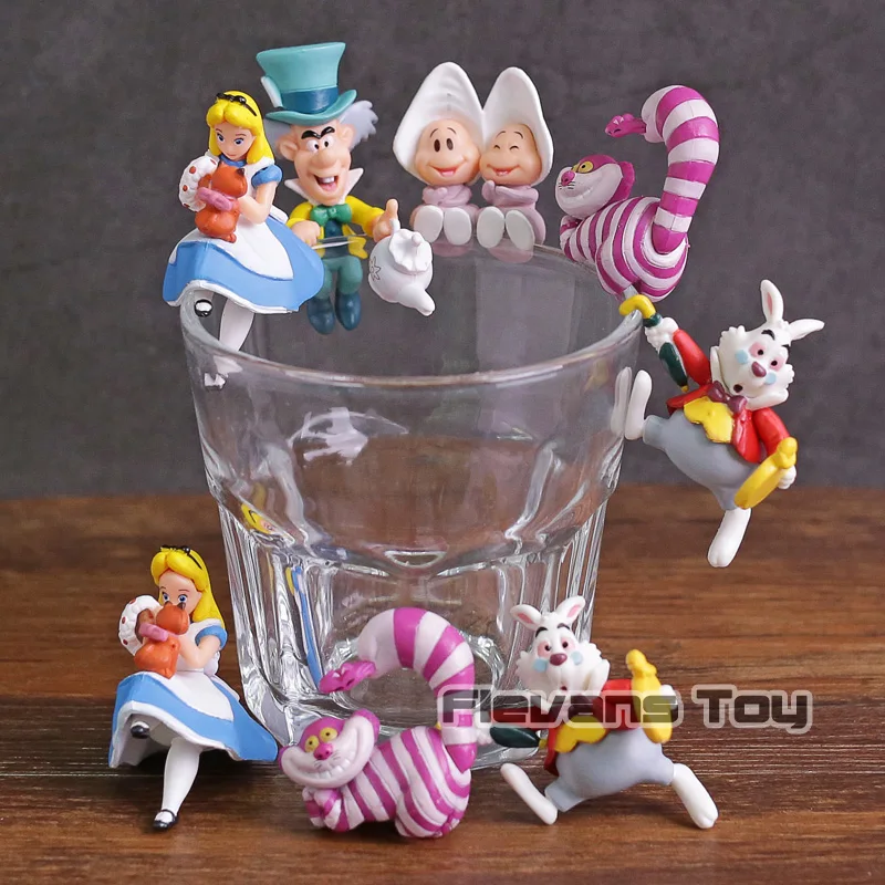 

PUTITTO Series Alice Cheshire Cat White Rabbit Mad Hatter PVC Figures Toys 5pcs/set