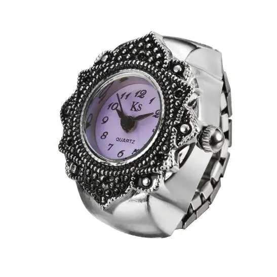 15 шт./лот Винтаж палец часы кольца 5 цветов смешанный заказ электронные часы Круглый эластичный кварцевое кольцо часы Для женщин подарок для учащихся