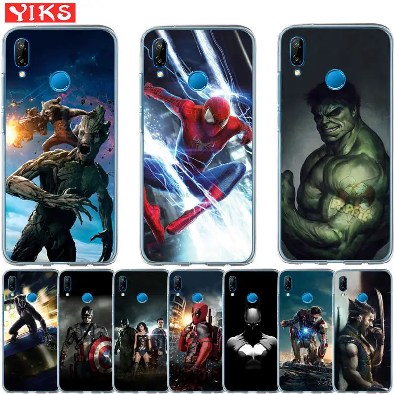 

Luxury Marvel Avengers Heroes For Huawei P20 P10 P9 P8 Lite 2017 Mate 10 9 Lite Pro Plus Cover Case Pattern Etui Fundas Coque