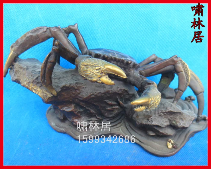 

Carving Work of Art Bronze lucky mascot Large copper crab decoration crab decoration