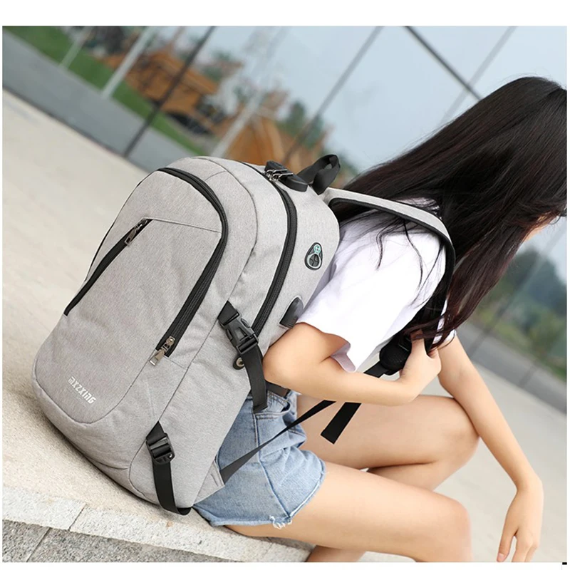 

VASSARETTE USB Charging Laptop Anti Theft Backpack Men Women Zipper Large Capacity Multifunctional Travel Fashion Backpack