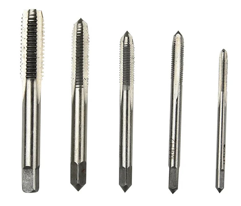 5pcs Hand Tap Tapping Screw Thread Metric Plugs Taps Set M3 M4 M5 M6 M8