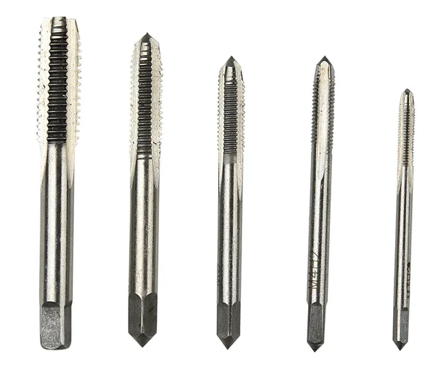 5pcs Hand Tap Tapping Screw Thread Metric Plugs Taps Set