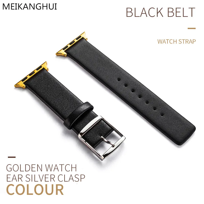 MEIKANGHUI Classic Brand Leather Watch Band for Apple Watch iwatch 38 42mm Series 1 2 3 3