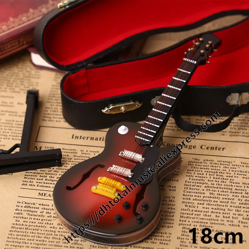 Miniature Mandolin Instrument with Case Wood 4 Fits 1:6 Scale