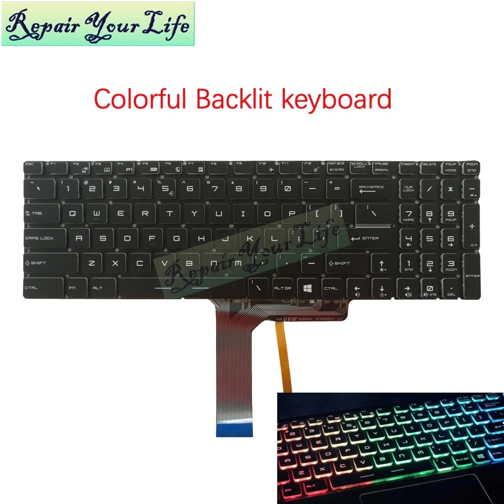 Оригинальная клавиатура GS60 GS70 с подсветкой для MSI GE72 GE62 WS60 GS60 GS70 английская клавиатура для ноутбука с красочной подсветкой