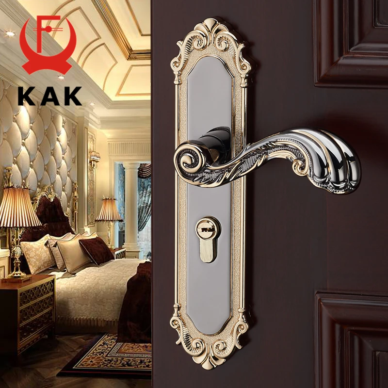 Kak European Style Mute Room Door Lock Handle Fashion Interior S Luxurious Anti Theft Gate Furniture Hardware Kak European Style Mute Room Door Lock Handle Fashion Interior S Luxurious Anti Theft Gate Furniture Hardware
