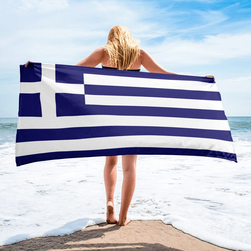 Greek Flag Beach Towel_副本