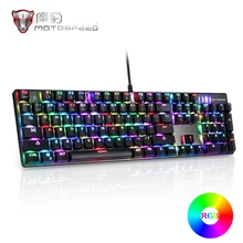MOTOSPEED CK104 Metal 104 keys Mechanical Gaming Keyboard Blue Switches Wired USB Colorful LED Backlit For Computer Game Lover