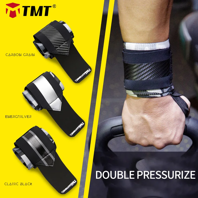 Online TMT 1 Pair Adjustable Wristband Elastic Wrist Wraps Bandages for Weightlifting Powerlifting Breathable Wrist Support 3 Colors