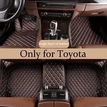 Прямо за рулем изготовленные на заказ автомобильные коврики для Защитные чехлы для сидений, сшитые специально для Toyota Corolla Camry Rav4 Auris Prius Yalis Avensis 4runner Hilux highlander коврик для ног