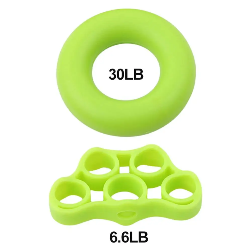 Эспандеры для пальцев, Эспандеры для ручного захвата, Эспандеры для силовых упражнений, растяжки для ручных упражнений, тянущиеся кольца для фитнеса - Цвет: Green Set