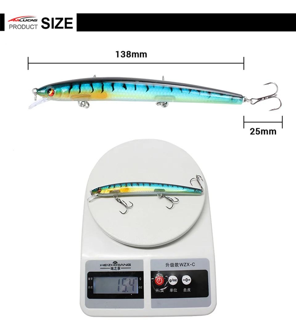 Amlucas популярная блесна рыболовная приманка 13,8 см 15,4 г плавающая жесткая воблер кренкбейт 3D глаза искусственная наживка; форель ловля щуки и карпа