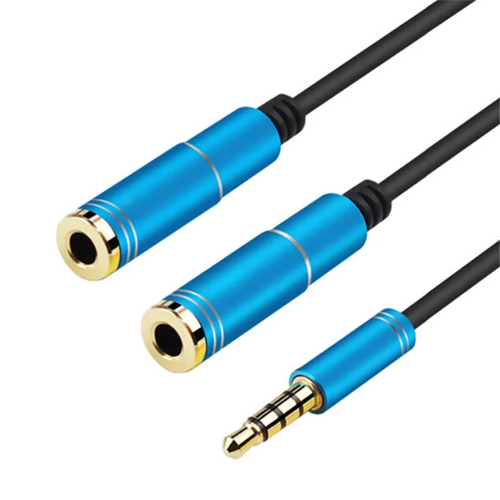 Buy 1 Male to 2 Female Mic Y Splitter Cable Headset