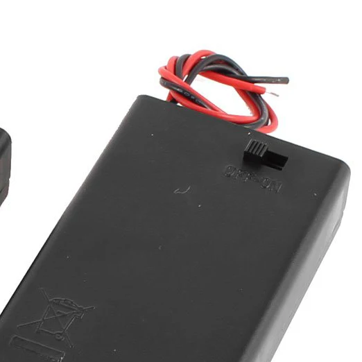 

2 Pcs 3 x AAA 4.5V Battery Holder Wired ON/OFF Switch w Cover