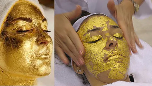 100 sheets 4 33 4 33cm Gold Foil Mask Sheet Spa 24K Gold Face Mask Beauty