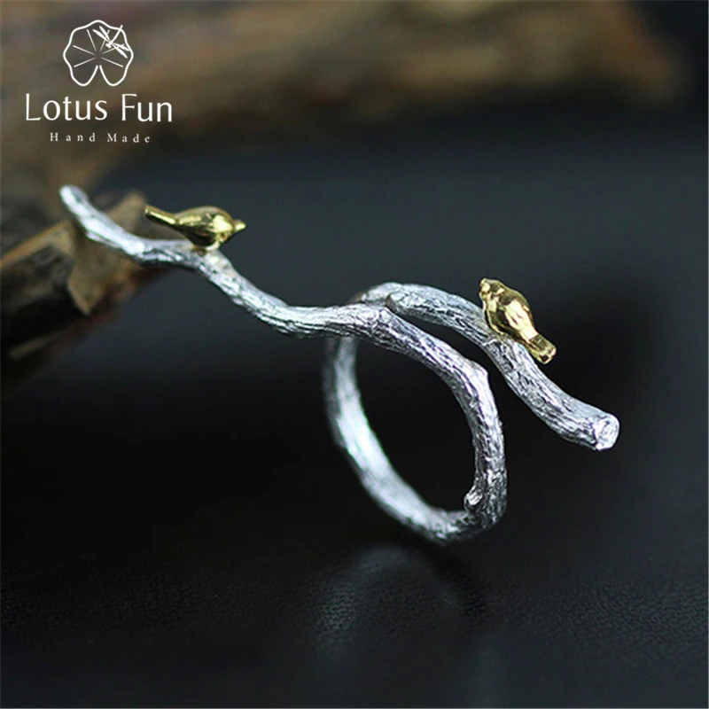 Prix pour Lotus Plaisir Réel 925 Sterling Argent Naturel Original À La Main Fine Bijoux Réglable Anneau Oiseau sur la Branche Anneaux pour Femmes Bijoux Prix pour Lotus Plaisir Réel 925 Sterling Argent Naturel Original À La Main Fine Bijoux Réglable Anneau Oiseau sur la Branche Anneaux pour Femmes Bijoux