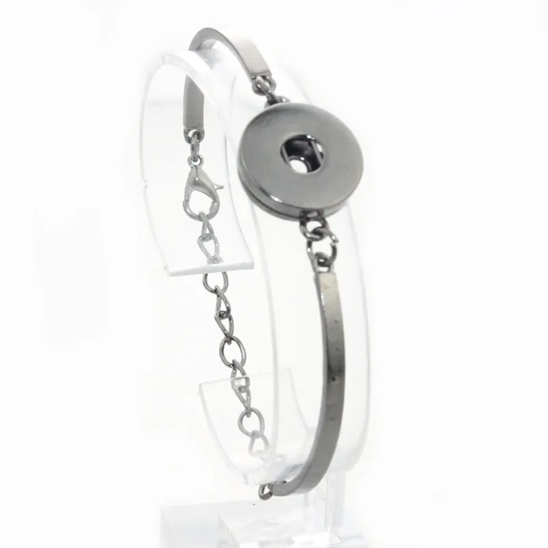 18 мм защелкивающийся женский металлический браслет, эластичный браслет, ретро серебряный цвет, богемные браслеты с подвесками, манжета, ювелирное изделие 9554 - Окраска металла: 040213