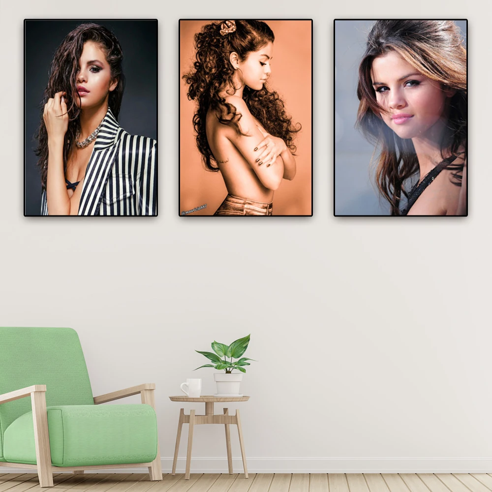 

Custom Canvas Poster Selena cute Gomez Printing Posters Cloth Fabric Wall Art Pictures For Living Room Decor#18-12-05-S-01-25