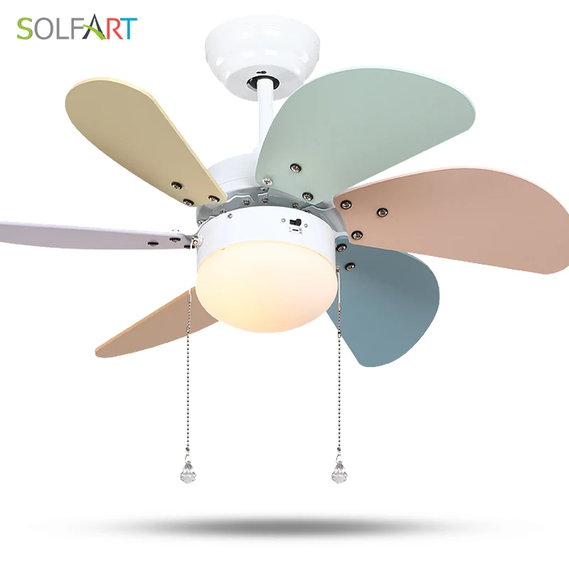 SOLFART roof fan modern ceiling fan kids room led ceiling fan with