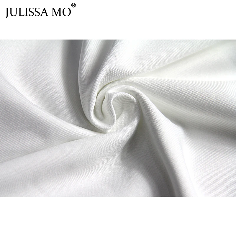 Julissa mo сексуальное Бандажное платье на одно плечо Женский комплект из двух