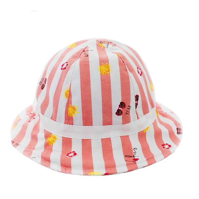 Girls 100 Cotton Hat Sun Protective Bucket Hat for Children Block UV