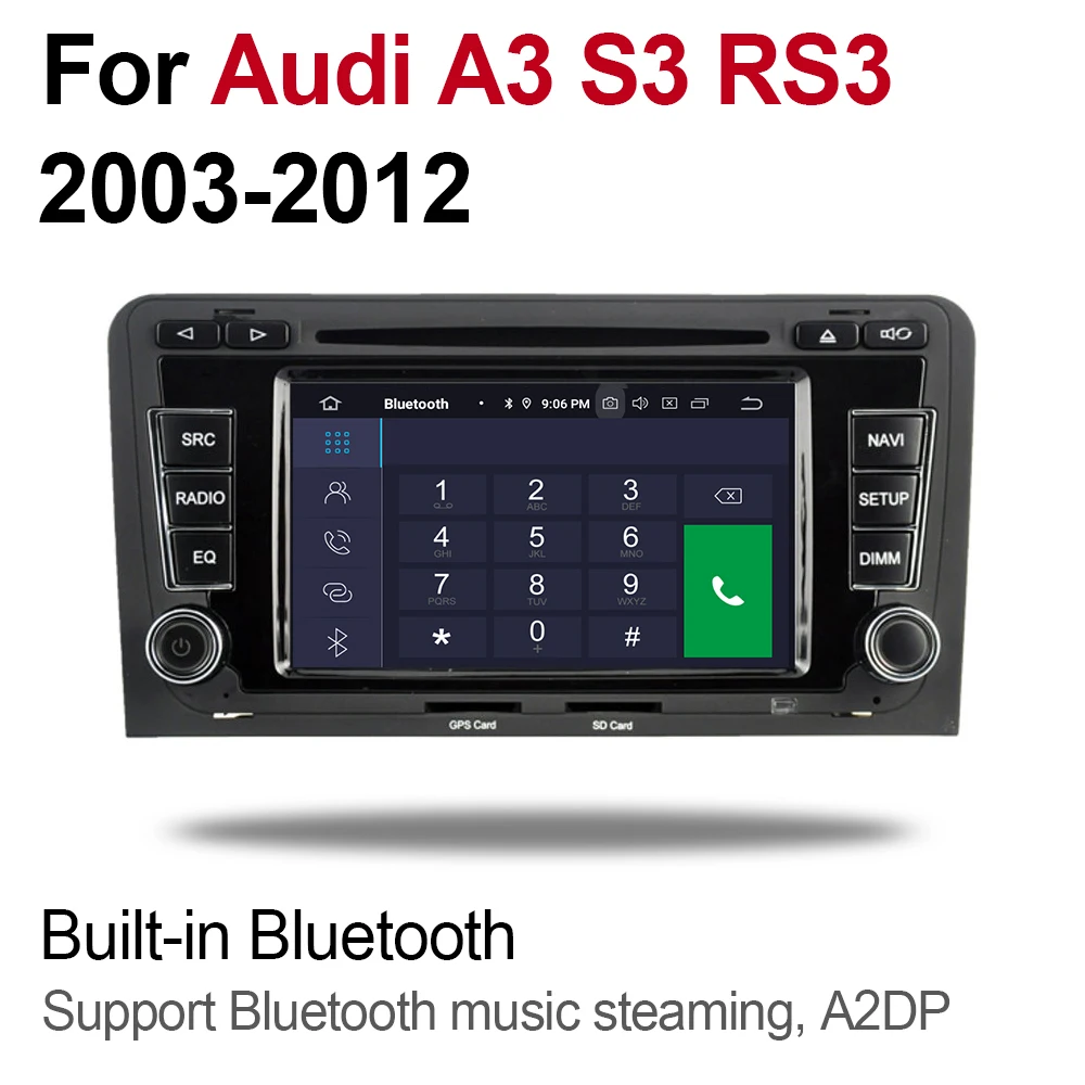 Clearance 2 Din Car Multimedia Player Android 9 Auto Radio For Audi A3 S3 RS3 8P 2003~2012 MMI DVD GPS 8 Cores 4GB 32GB Bluetooth WIFI MAP 1