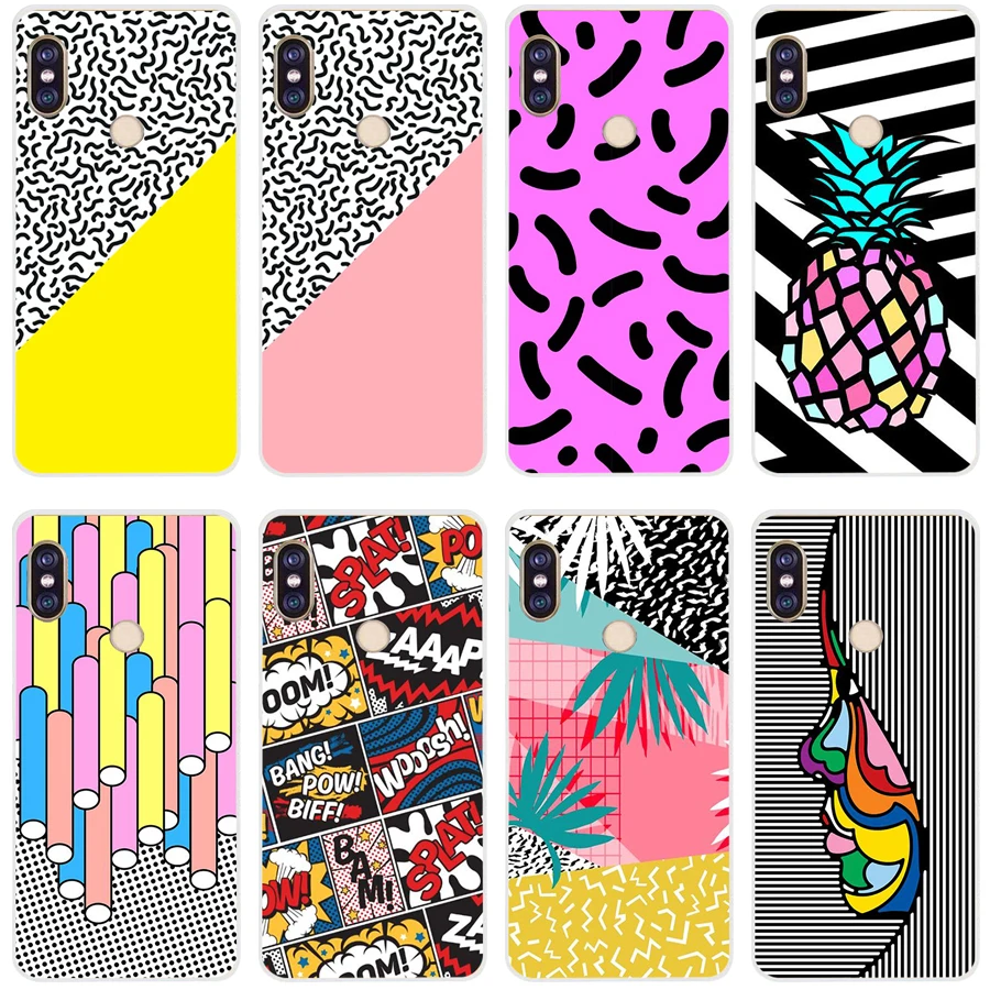 

57H pop art pattern Soft Silicone Tpu Cover phone Case for xiaomi redmi 6 pro 5 plus note 6 pro 4 4x mi 8