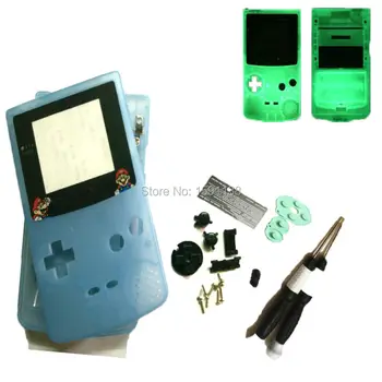 

Hot Full Housing Case For NintendoGameboyColorGBC Replacement Cover MarioCartoon Screen Lens w/ Cross Y Shape Screwdrivers