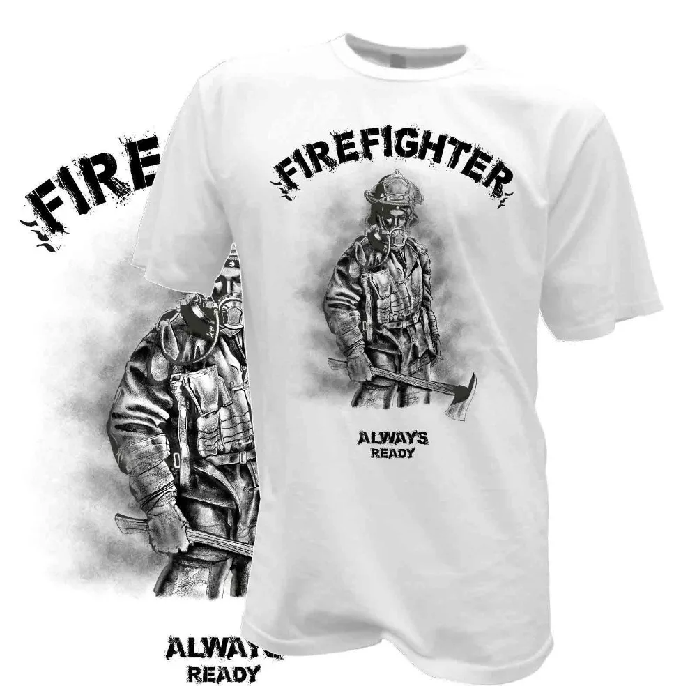 

2018 New Men Summer Style T Shirt Firefighter Cult Shirt Fireman Firefighter Rescue Service Funny Tee Shirt Ideas