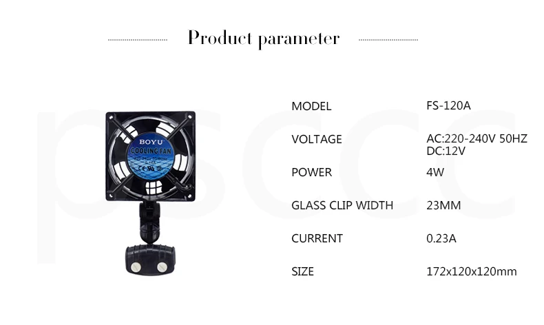 Low Power Consumption Chillers DC12V Cooling Fans Fish tank Marine Ponds Temperature controller 110-230V w/ 360 Rotating Mounter