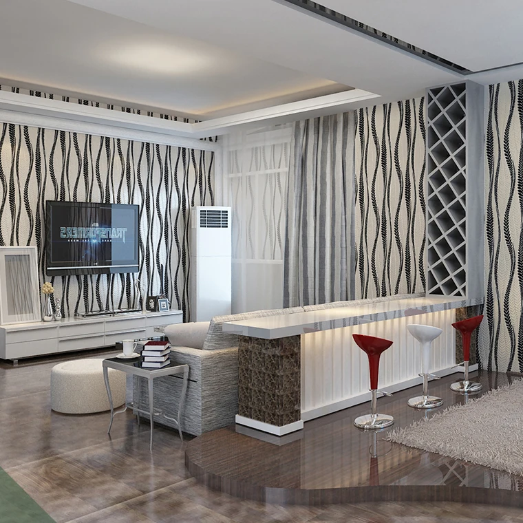 

The Wood grade imported non-woven wallpaper wallpaper bedroom living room TV backdrop 3D modern minimalist personality