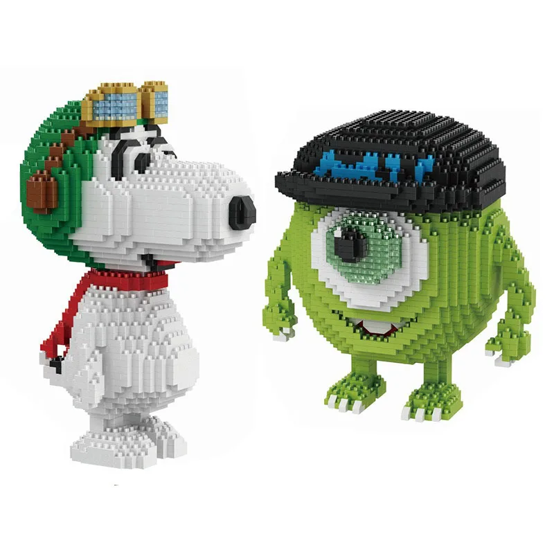 

BABU hot sale diamond block design Snoopy and Mr.Q popular cartoon design block gift toy