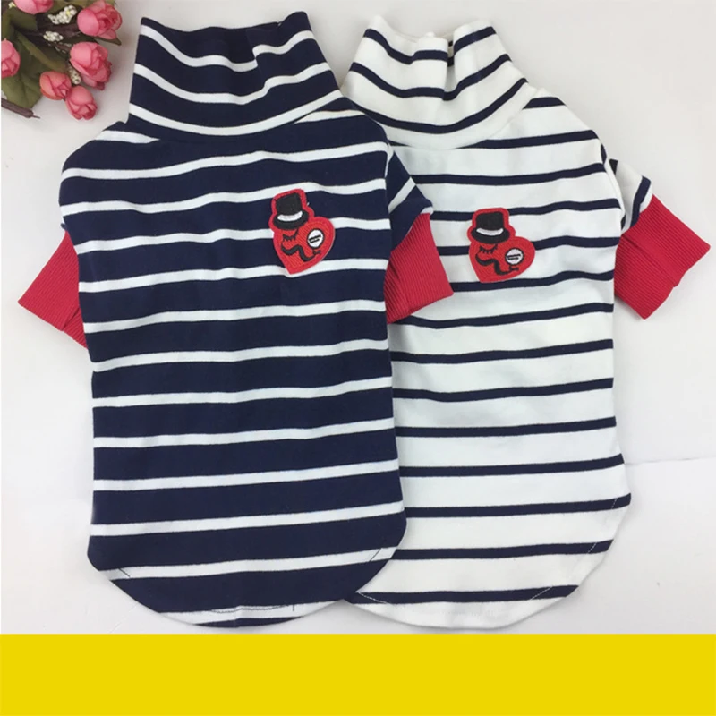 

Pet Dog Clothes Cute Striped Clothes For Small Dog Fashion Pure Cotton Pet Dog Coat Jackets Supplies For roupa para cachorro 21