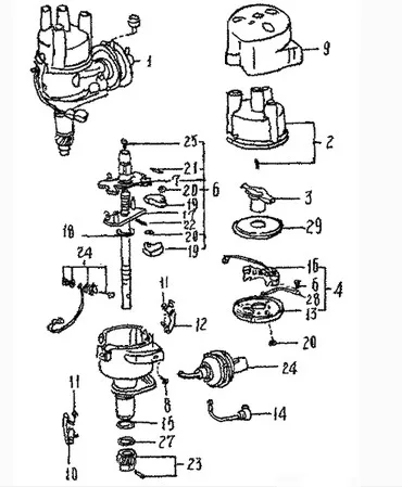 Новый дистрибьютор для FITTOYOTA COROLLA STARLET EP91 EE101 4EFE L4 2 + 4Plug 19020 11430 11380 11340 1995 1998|starlet ep91| |