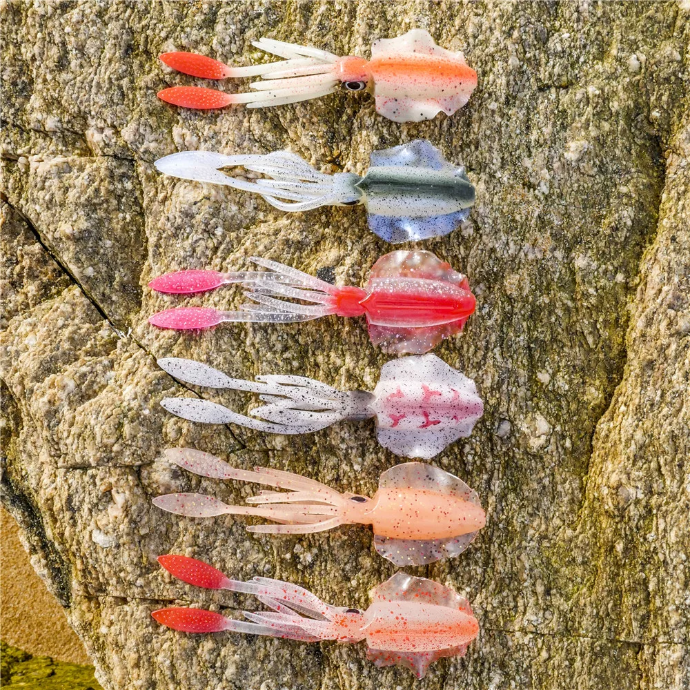 Светящаяся рыболовная Мягкая приманка Le Fish 15 см 20 г/60 г осьминог каймар рыба