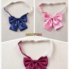 1 предмет, классический двойной галстук, японский школьный, для девочек, JK форменный галстук-бабочка, милый чистый цвет, Лолита, галстук, 3 цвета, косплей