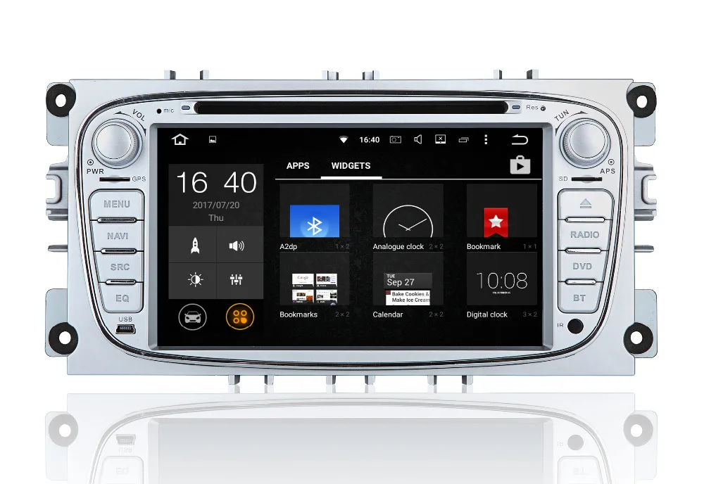 Cheap Quad Core+2G RAM Android 7.1 Car DVD GPS Navigation System for Ford Focus/Mondeo/S-max/C-max/Galaxy Car Radio Head unit Canbus 6