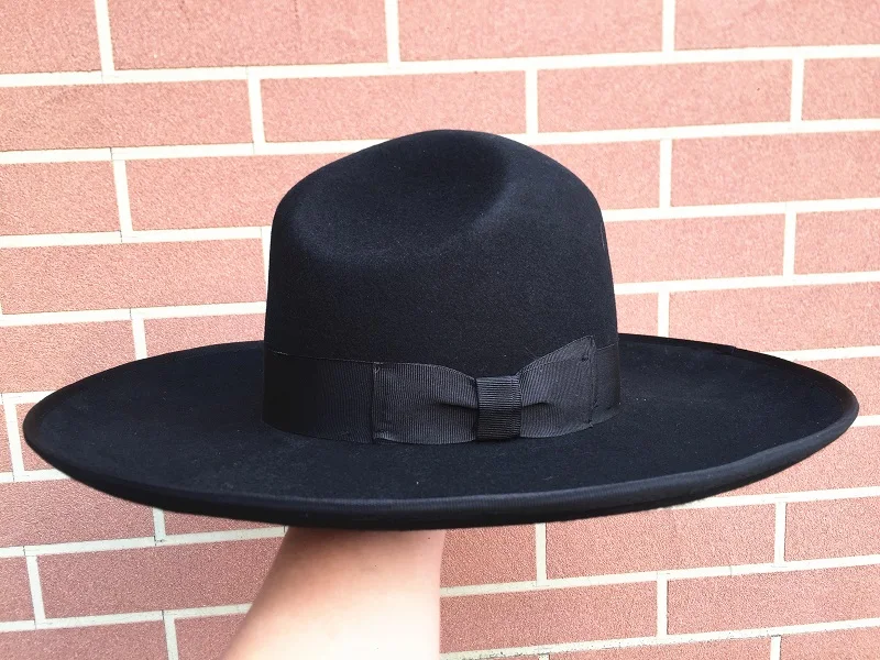 Black Israel Jewish Hat Jews Wool 
