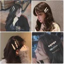 Новинка, брендовые мраморные заколки для волос INS, модная комбинация, романтичный темперамент, жемчужная челка, заколка для волос для взрослых