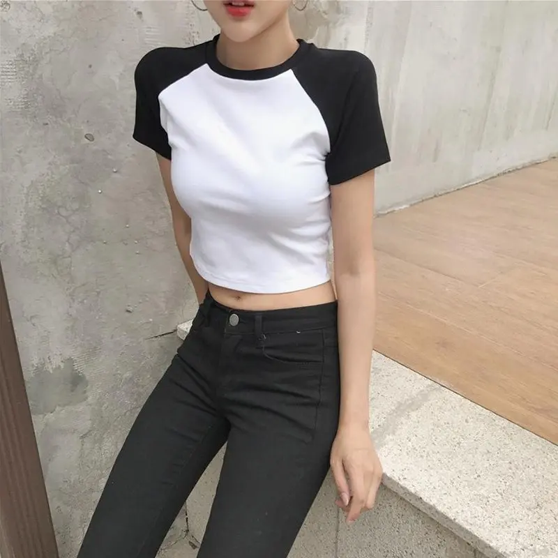 

Women Summer Harajuku T-Shirts Short Sleeve Casual Slim Tee Tops Female T Shirt