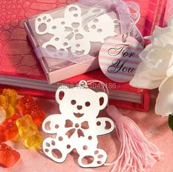 

Free shipping 20pcs Teddy Bear Bookmark baby shower favors souvenirs wedding gifts for guests Birthday Wedding Gift Party Favor